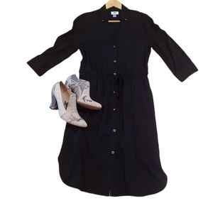 Nwot black long sleeve button down dress size small